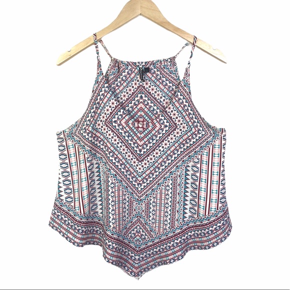 HeartSoul Tops - Heartsoul Flowy V Neck Strappy Bandana Top Sz L